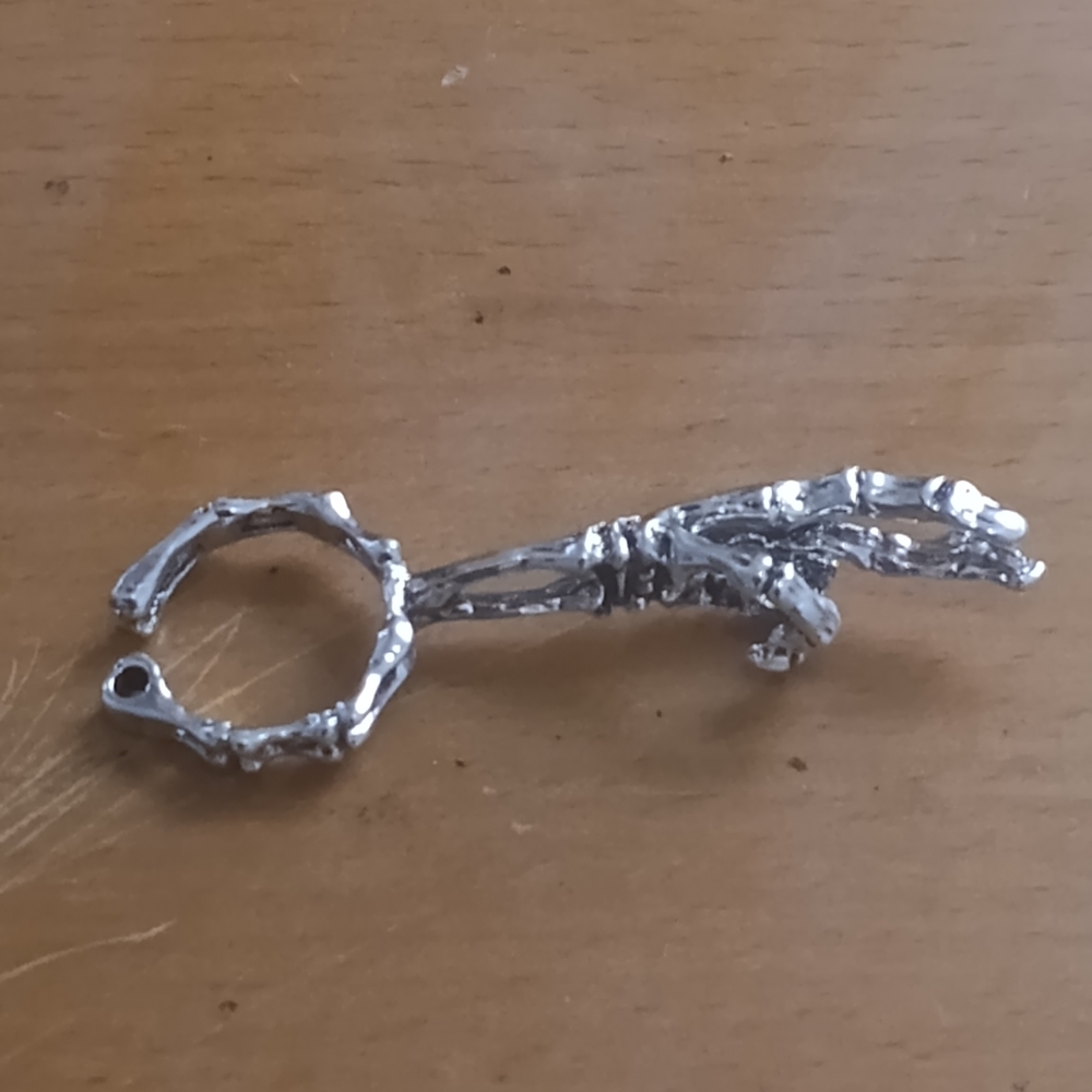Stainless Steel Skeleton Hand Ring